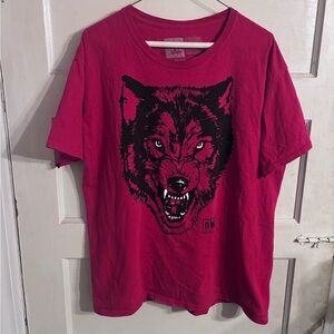 WWE Wrestling Red And Black Wolfpac Graphic T-Shirt Men's Large NWO WCW